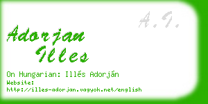 adorjan illes business card